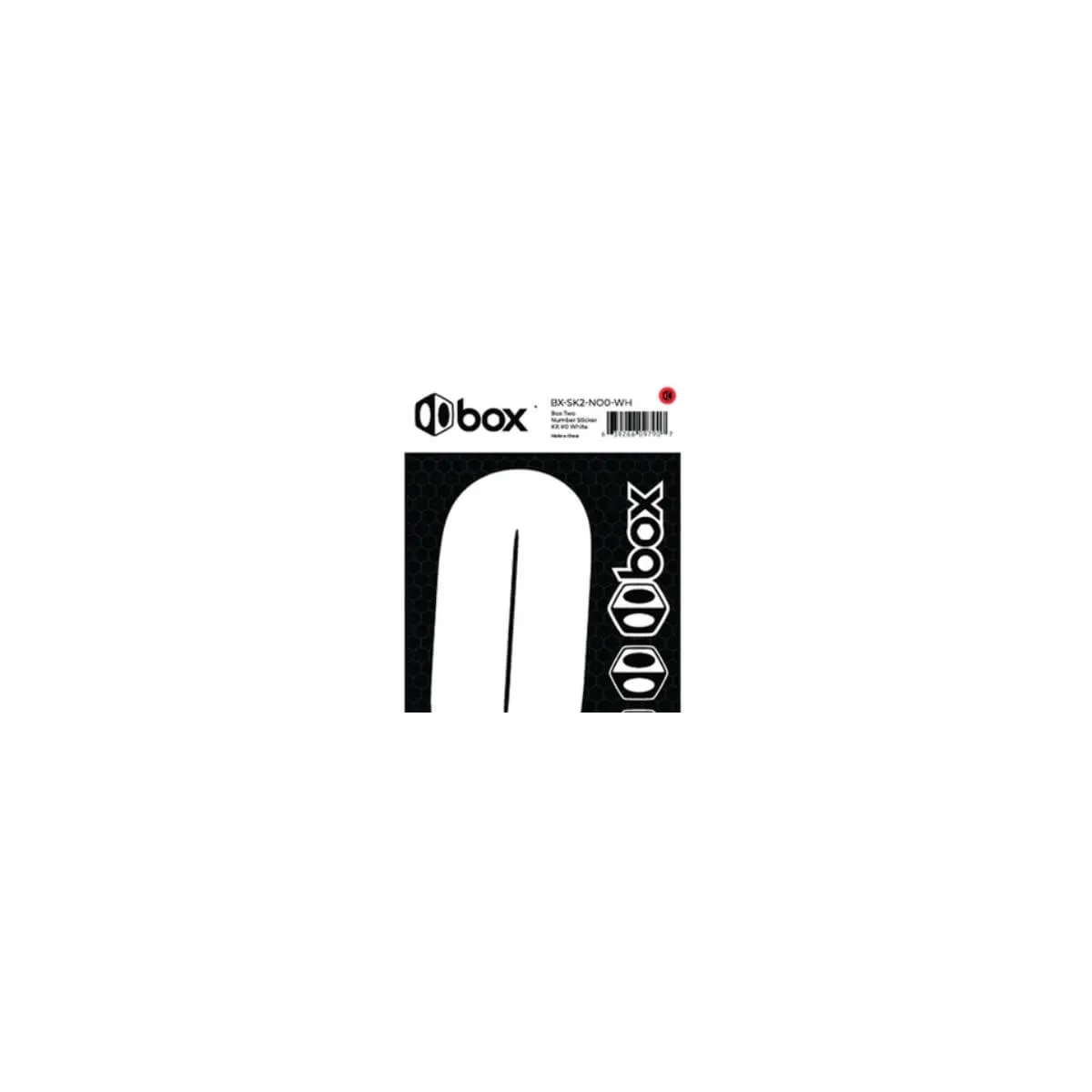 Box Two Number Sticker Kit White